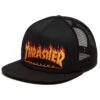 Thrasher Embroidered Flame Logo Hat - Black 2 Thrasher Embroidered Flame Logo Hat - Black -Famous Skate Shop 010202047246 1