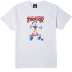 Thrasher Kid Cover T-Shirt - White