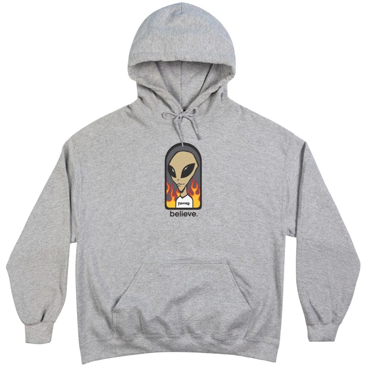 Thrasher X Alien Workshop Believe Hoodie - Grey 3 Thrasher X Alien Workshop Believe Hoodie - Grey