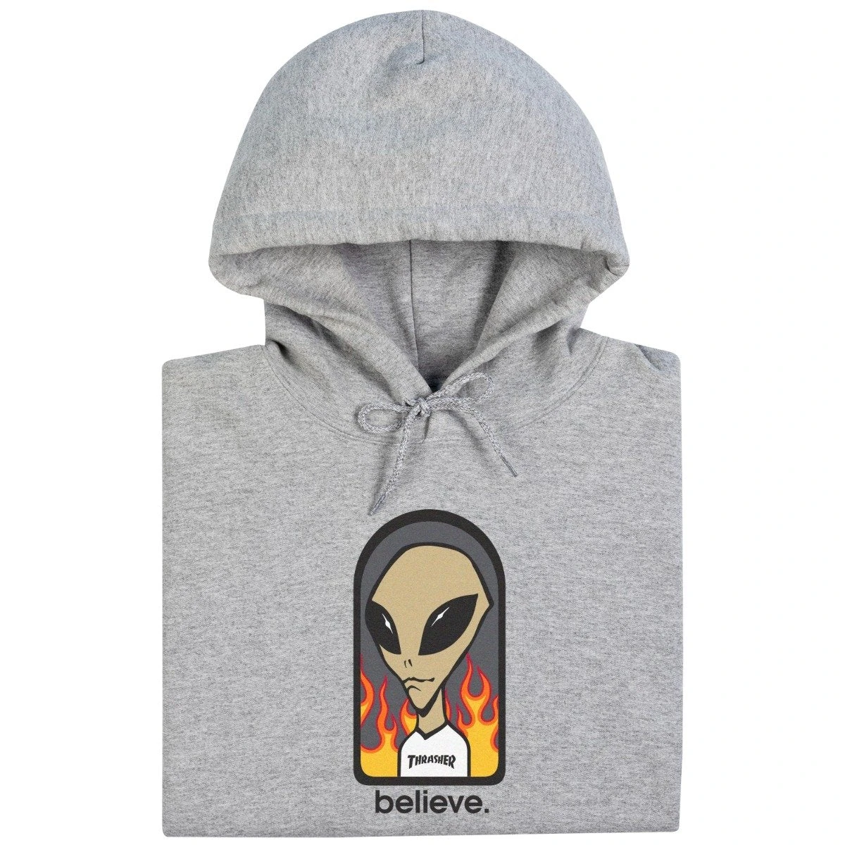 Thrasher X Alien Workshop Believe Hoodie - Grey 4 Thrasher X Alien Workshop Believe Hoodie - Grey - Image 2