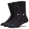 Stance Icon 3 Pack Socks - Black -Famous Skate Shop 190107236447 1