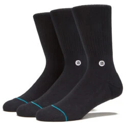 Stance Icon 3 Pack Socks - Black
