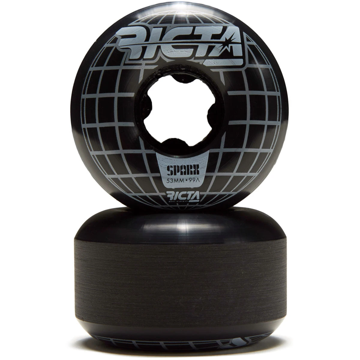 Ricta Mainframe Sparx 99a Skateboard Wheels - Black - 53mm 4 Ricta Mainframe Sparx 99a Skateboard Wheels - Black - 53mm - Image 2