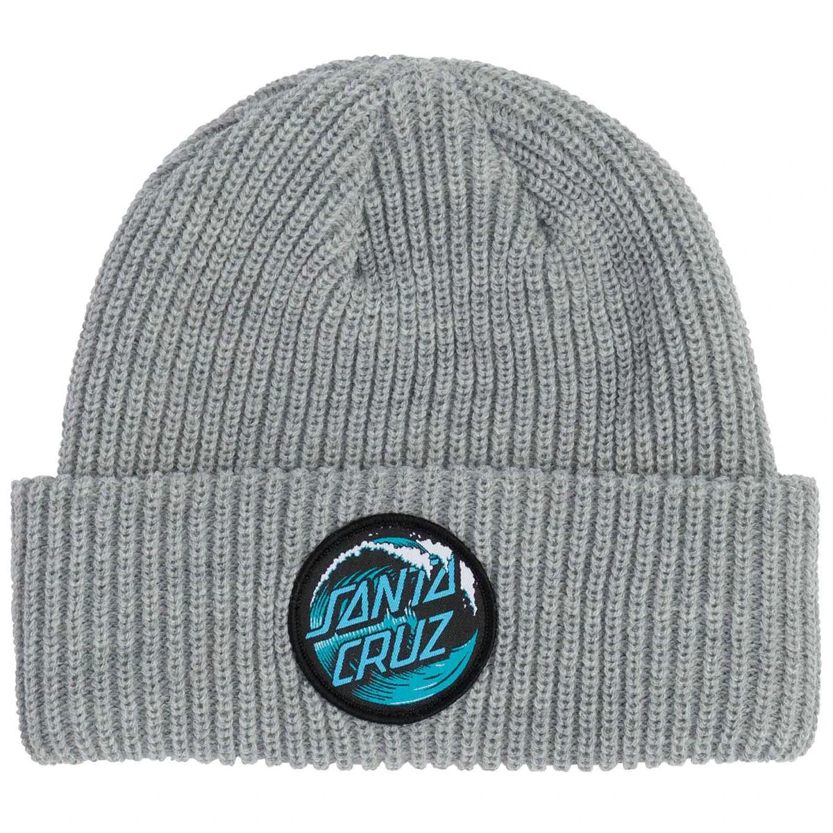Santa Cruz Wave Dot Long Shoreman Beanie - Heather Grey 3 Santa Cruz Wave Dot Long Shoreman Beanie - Heather Grey