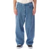 Obey Bigwig Baggy Denim Pants - Light Indigo -Famous Skate Shop 193259837098 1