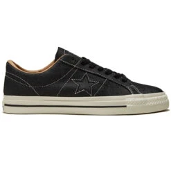 Converse One Star Pro Shoes - Black/Black/Egret