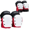 Pro-Tec Knee/Elbow Set Of Pads - Red/White -Famous Skate Shop 194521041915 1