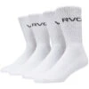 RVCA Basic Logo Crew 2 Pack Of Socks - White -Famous Skate Shop 194687391084 1