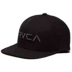 RVCA Twill Snapback II Hat - Black/Charcoal