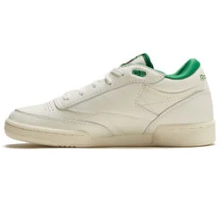 Reebok Club C Mid II Vintage Shoes - Chalk/Glen Green/Classic White -Famous Skate Shop 194820649959 2