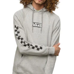 Vans Versa Standard Hoodie - Cement Heather/Checkerboard -Famous Skate Shop 195437458736 3