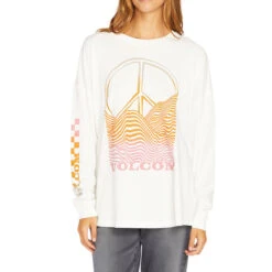 Volcom Womens Werk Doubles Long Sleeve T-Shirt - Star White