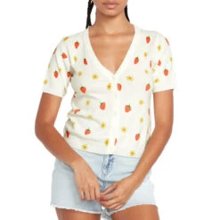 Volcom Womens 9tsevolution Sweater - Star White