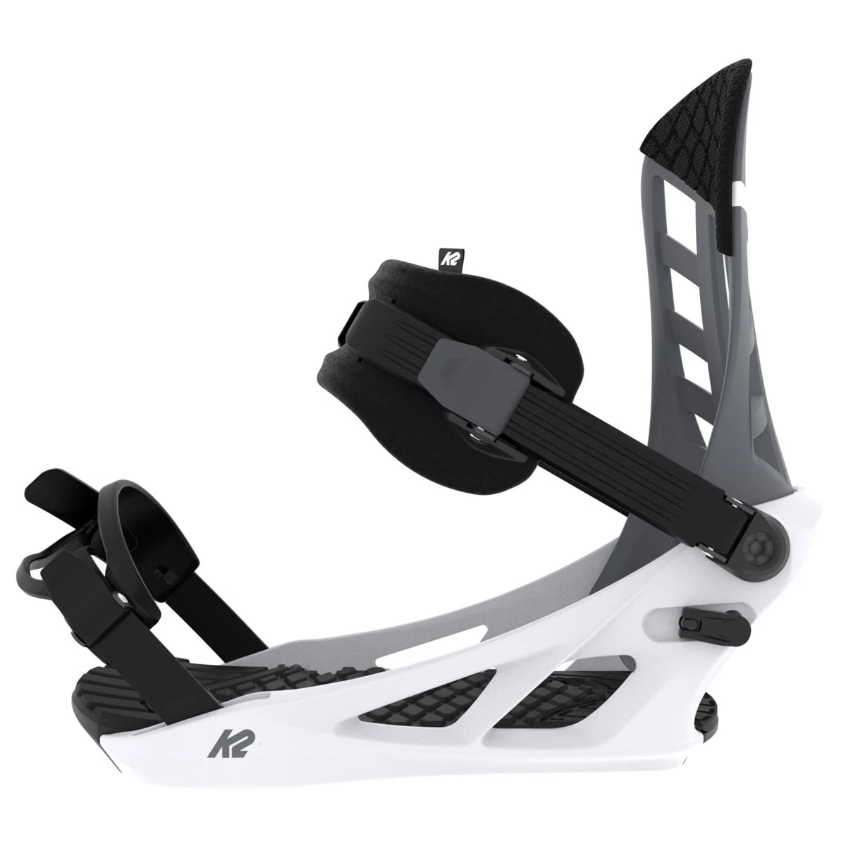 K2 Indy 2024 Snowboard Bindings - Grey/White 7 K2 Indy 2024 Snowboard Bindings - Grey/White - Image 5