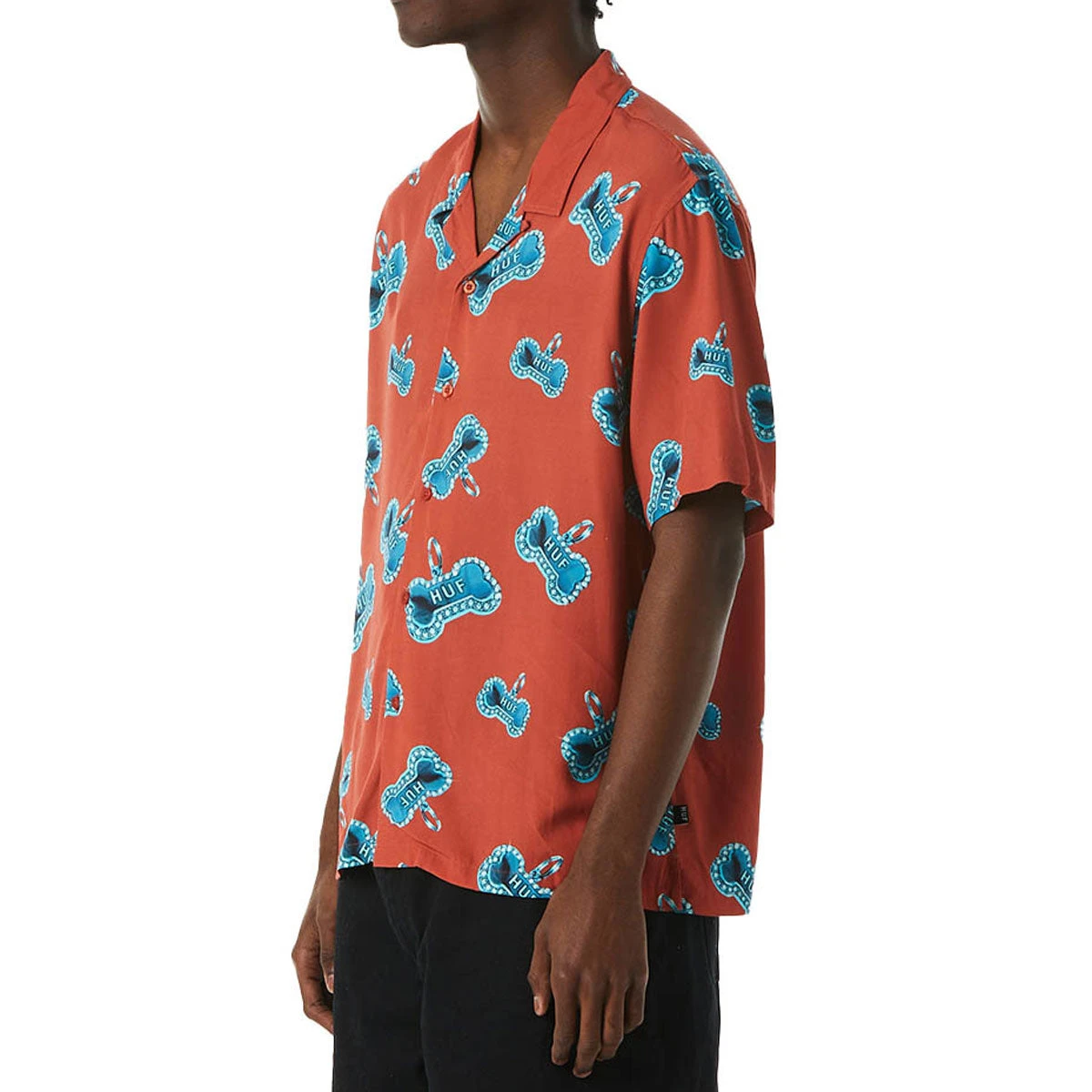 HUF Bones Resort Shirt - Rose 5 HUF Bones Resort Shirt - Rose - Image 3