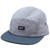 HUF Micro Gingham Box Logo Voley Hat - Navy -Famous Skate Shop 196377049060 1