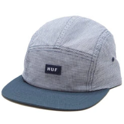 HUF Micro Gingham Box Logo Voley Hat - Navy