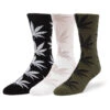 HUF Set Box 3 Pack Of Socks - Black/White/Olive -Famous Skate Shop 196377053852 1