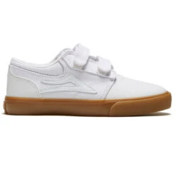 Lakai Youth Griffin Shoes - White/Gum Suede
