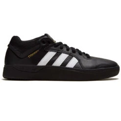 Adidas Tyshawn Shoes - Core Black/White/Gold Metallic
