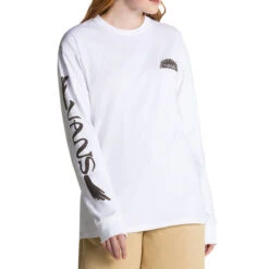 Vans Dakota Roche Long Sleeve T-Shirt - White -Famous Skate Shop 196571474316 4