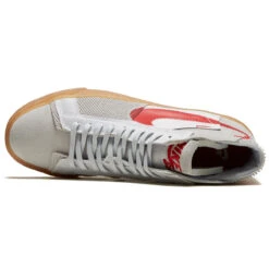 Nike SB Zoom Blazer Mid Prm Shoes - Summit White/University Red -Famous Skate Shop 196606206431 3