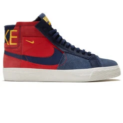 Nike SB Zoom Blazer Mid Prm Shoes - University Red/Midnight Navy