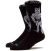 RIPNDIP Ripped N Dipped Socks - Black -Famous Skate Shop 196647002047 1