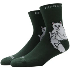 RIPNDIP Lord Nermal Mid Socks - Olive