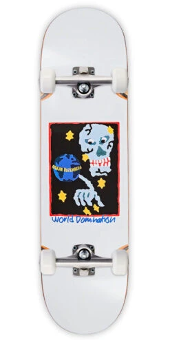 Polar Oskar Rozenberg World Domination Wheel Well Skateboard Complete - White - 8.25"