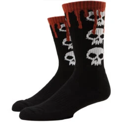 Zero 3 Skull Blood Socks - Black