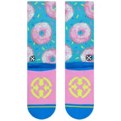 Merge4 Donut Pastry Crew Socks - Hanna Minck/Pink/Blue -Famous Skate Shop 816252027548 3