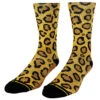 Merge4 Leopard Print Jungle Cat Crew Socks - Orange/Black 2 Merge4 Leopard Print Jungle Cat Crew Socks - Orange/Black -Famous Skate Shop 816252028866 1