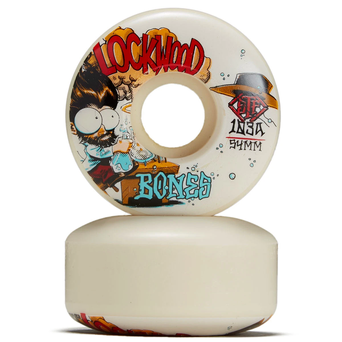 Bones Lockwood Experi-Mental 103A Slims STF Skateboard Wheels - 54mm 4 Bones Lockwood Experi-Mental 103A Slims STF Skateboard Wheels - 54mm - Image 2