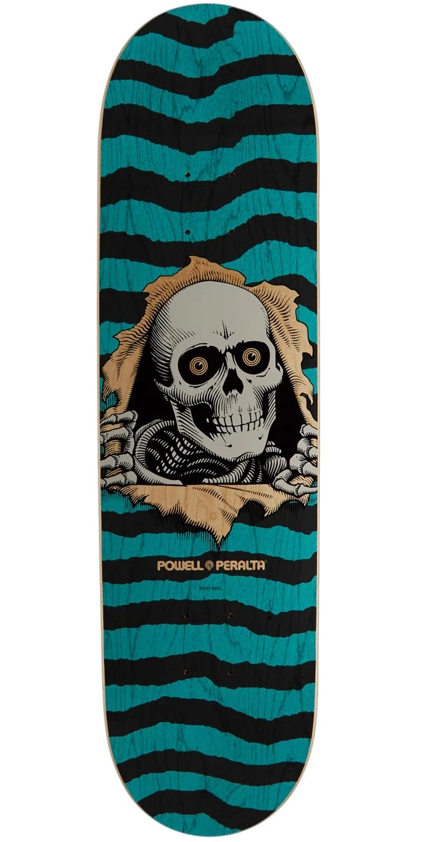 Powell Peralta Powell-Peralta Ripper Skateboard Deck - Natural/Turquoise - 8.25" 3 Powell Peralta Powell-Peralta Ripper Skateboard Deck - Natural/Turquoise - 8.25"