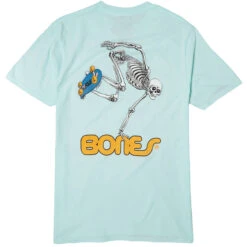 Powell Peralta Powell-Peralta Skateboard Skeleton T-Shirt - Teal Ice