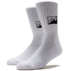 Last Resort AB Heel Tab Dress Socks - White