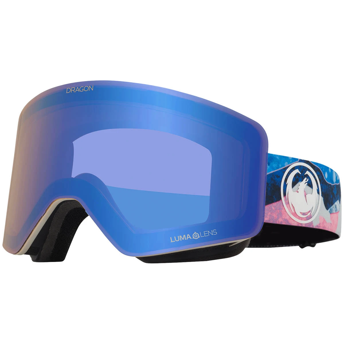 Dragon R1 Otg Snowboard Goggles - Mountain Bliss/Lumalens Flash Blue 3 Dragon R1 Otg Snowboard Goggles - Mountain Bliss/Lumalens Flash Blue