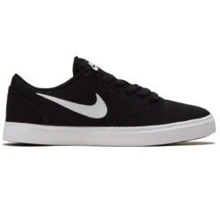 Nike SB Youth Check Canvas Shoes - Black/White