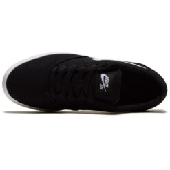 Nike SB Youth Check Canvas Shoes - Black/White -Famous Skate Shop 887224378715 3