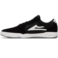 Lakai Atlantic Shoes - Black/Light Grey Suede -Famous Skate Shop 888401823202 2