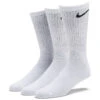 Nike SB Everyday Lightweight Crew Socks - White/Black - LG -Famous Skate Shop 888407237287 1