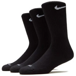 Nike SB Everyday Plus Cushioned 3 Pack Of Socks - Black/White