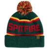 Spitfire Classic '87 Fill Pom Beanie - Dark Green/Gold/Red -Famous Skate Shop 888560285293 1