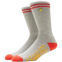 Krooked Og Bird Emb Socks - Gray/Red/Gold