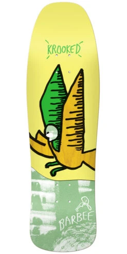 Krooked Barbee Flight Skateboard Deck - Yellow - 9.50"
