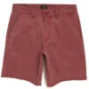 Brixton Choice Chino Shorts - Island Berry Vintage Wash -Famous Skate Shop 888588788691 1