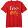Brixton X Coca-Cola Having Fun T-Shirt - Coke Red -Famous Skate Shop 888588803967 1