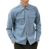 Rhythm Denim Long Sleeve Shirt - Denim -Famous Skate Shop 9338790908246 1
