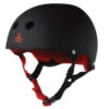 Triple Eight Sweatsaver Helmet - Black Rubber/Red -Famous Skate Shop AQ00CF6 2 1